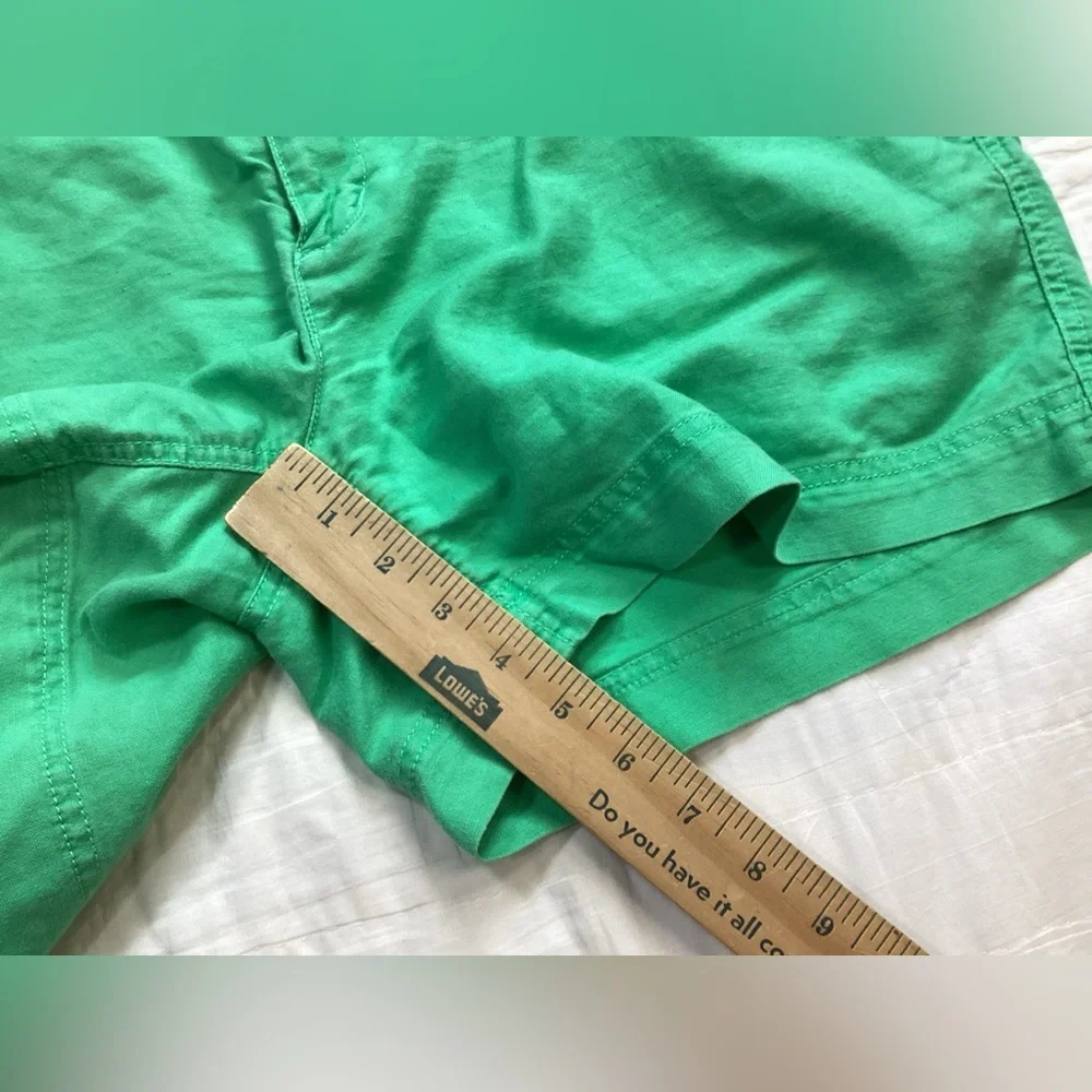 North Face Linen Blend‎ Green Shorts 14 Long